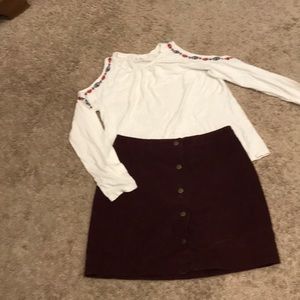 Corduroy skirt